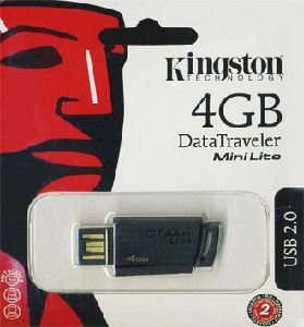 PEN DRIVE KINGSTON DATATRAVELER DTML 4GB PRETO