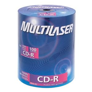 MIDIA CD-R 700MB 80MIN C/100UN MULTILASER